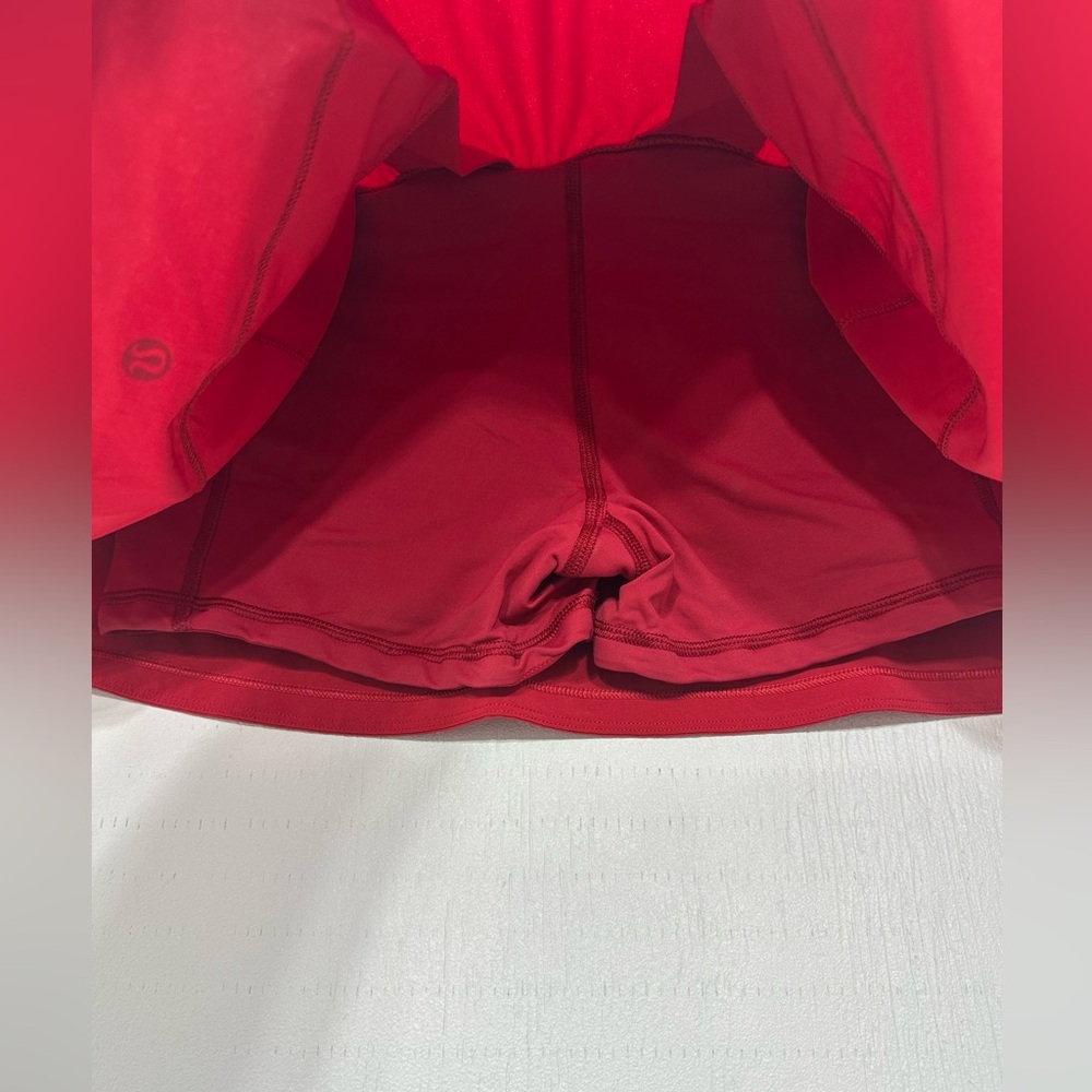 Lululemon Pace Rival Skirt (Tall) *4-way Stretch 15" Dark Red size 6 - Picture 9 of 10